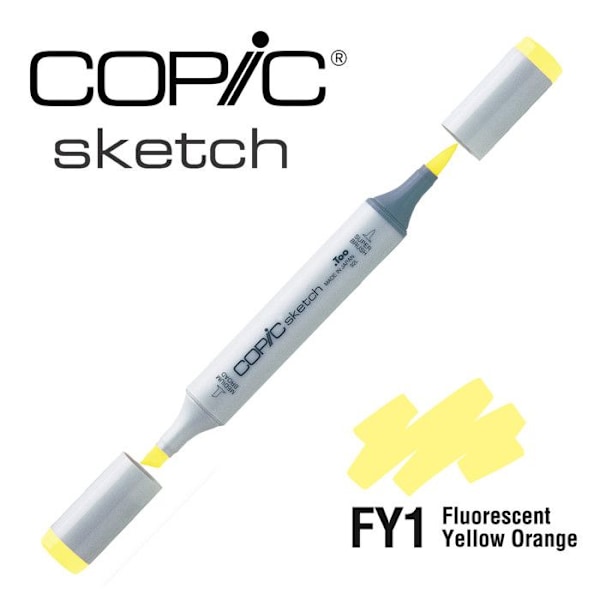 Copic Sketch FY1 Fluorescerande gul orange alkoholmarkör Orange FY1 Fluorescerande Gul Orange