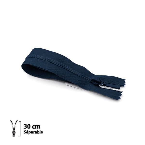 Dragkedja Z49 - PRESTILON 4 mm 30 cm - Separabel marinblå