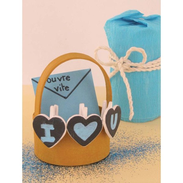 Set med 12 klippbräden - Ej specificerat - Hjärta - 2,8 x 2,5 cm - Vit - Unisex