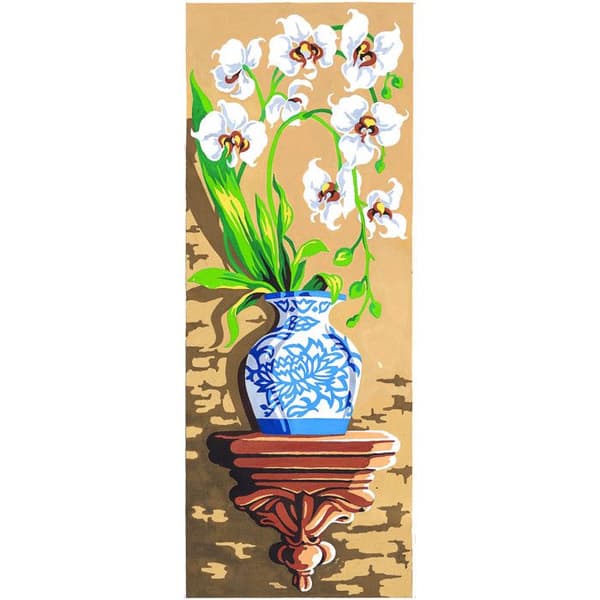 Canevas antik Orkidé 25x60cm