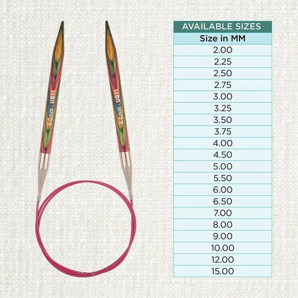 Aiguilles KnitPro Cirkulära fasta 60 cm Symfonie 8mm
