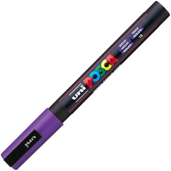 POSCA Marker Fin konisk spets Lila - Vattenbaserad färg - Linjebredd 0,9-1,3 mm Lila