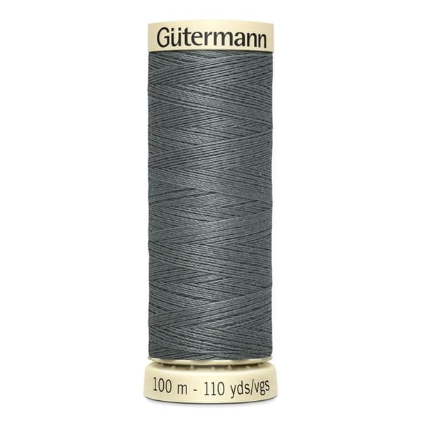 Lot om 5 spolar 100m Tråd 100% polyester Gutermann Ref 788988 - Att 701 - grå svala grå svala