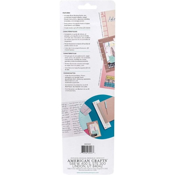 Guide till Bokbindning - We R Memory Keepers - Journal Bokbindningsguide - 36,8 x 12,1 cm - Mix - Vit Journal Bokbindningsguide