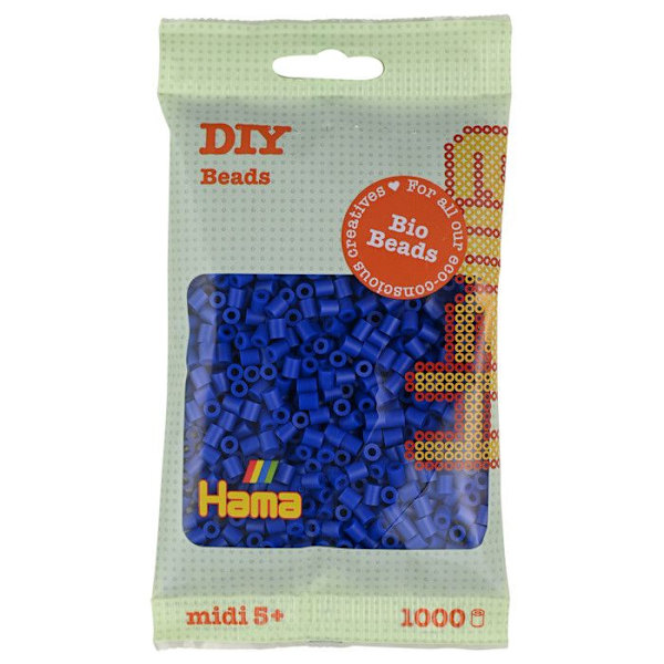 1 000 MIDI standardpärlor (Ø5 mm) BIO mörkblå mörkblå