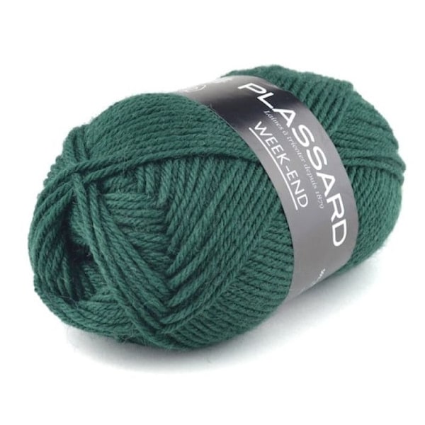 Week End stickull 0076 Grangrön 50% Ull Furugrön
