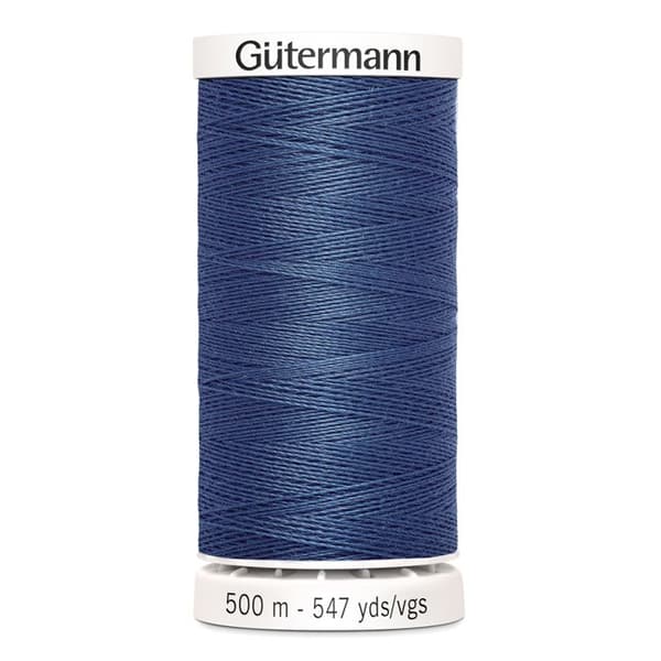 Fil allt textil 100% polyester 5 spolar av 500m 701920 - Att 68 - blå grå blågrå