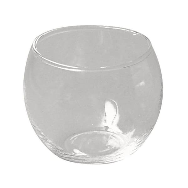 Glasvas, rund, 7,5 cm ø Transparent