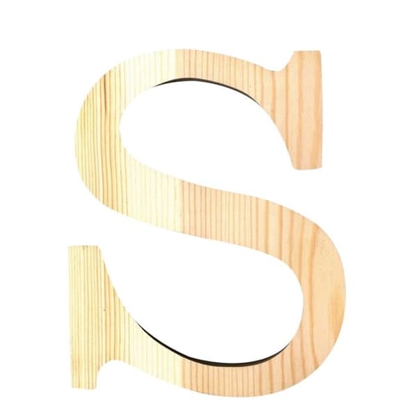 BOKSTAV S - 11.5 CM - TRÄ