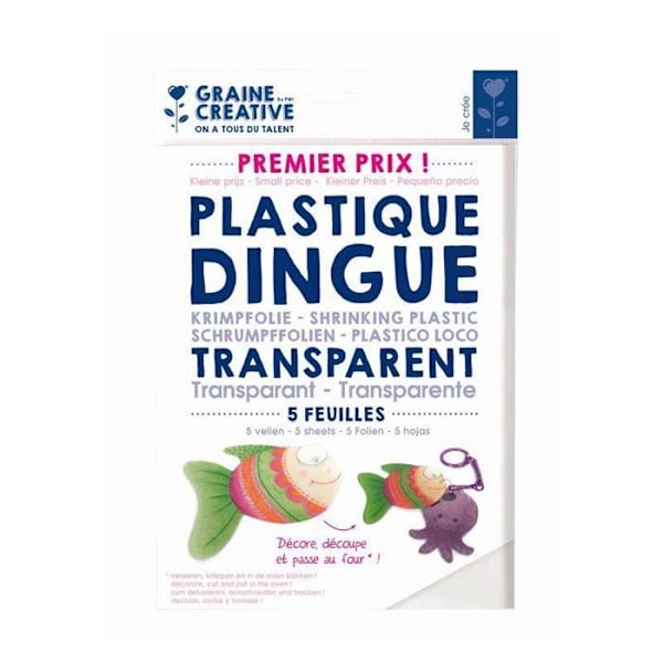 Plastique Dingue 5 ark Första Pris Färglös