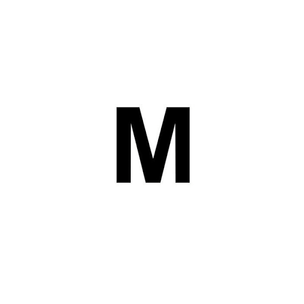Bokstäver i trä - Ej specificerat - M - 10 x 10 cm - Brun - Massivt trä