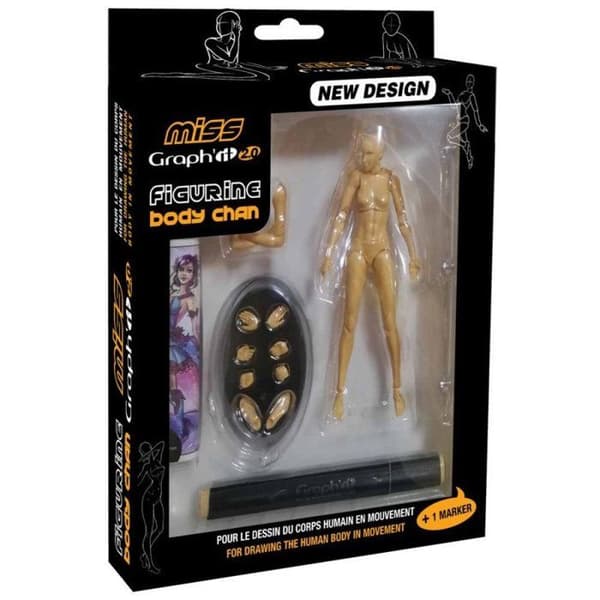 Miss GRAPH'IT 2.0 Ledfigur för ritning + 1 grafitmarkör