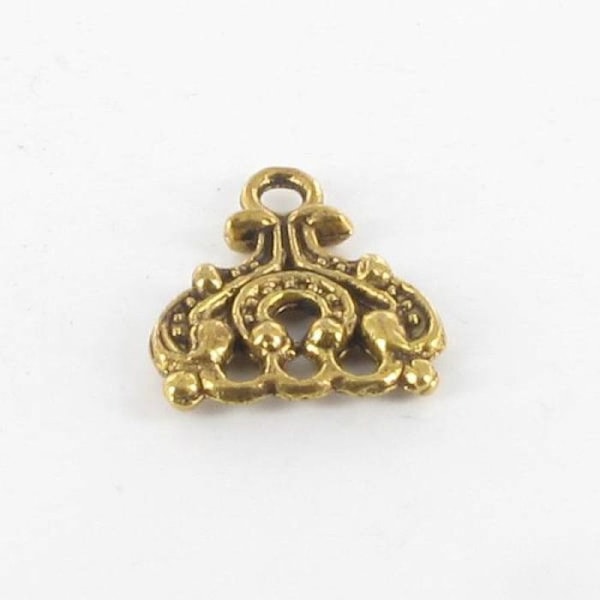 Breloque pendentif delare 14mm Guld (10 stycken) gyllene