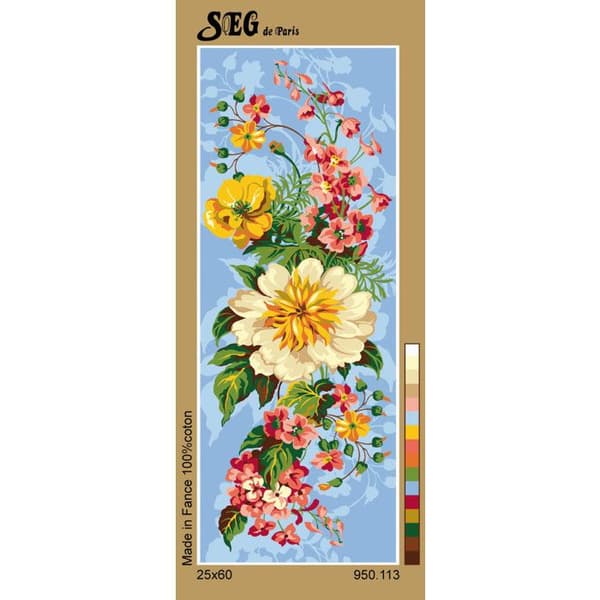 Canevas antik Bukett 25x60cm