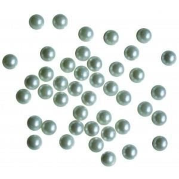 Klistretpärlor - Nacre - 10 mm - 48 stycken - Blandad - Vit pärlemor