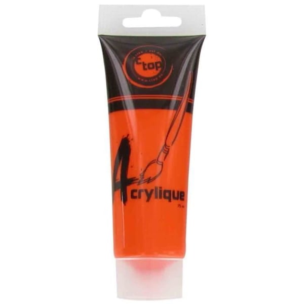 Matt akrylfärg orange 75 ml tube