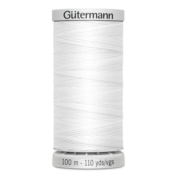 Fil extra stark 100% polyester Gutermann, set med 5 spolar om 100m - Att 800 - vit Vit