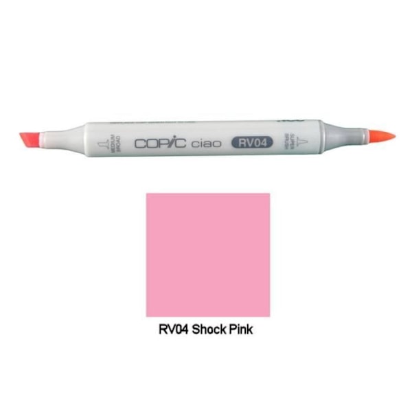 Marqueur - COPIC - Ciao - RV04 Shock Pink - Penselspets - Oföränderlig - Opaque RV04 Chockrosa