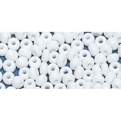 RAYHER Indian Beads 45mm Ø Vit Vit