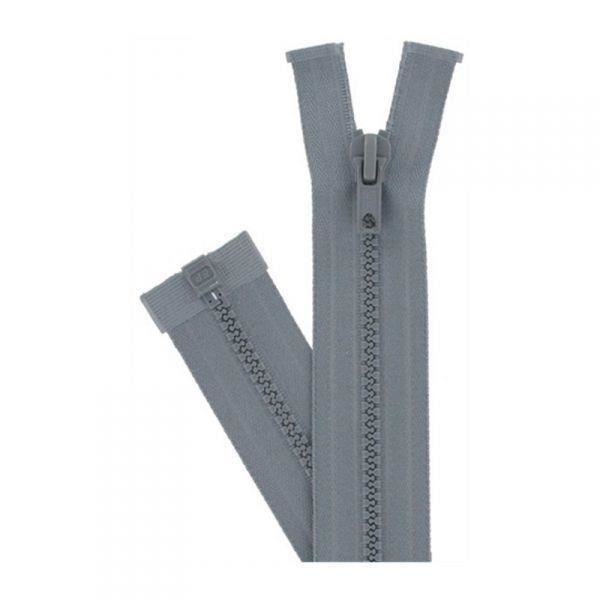 Separbar gjuten plastdragkedja 6 mm (Z54) - 40 cm 440 Mörkgrå