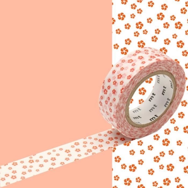 Masking Tape MT röda blommor vit bakgrund - neijiriume shu Vit