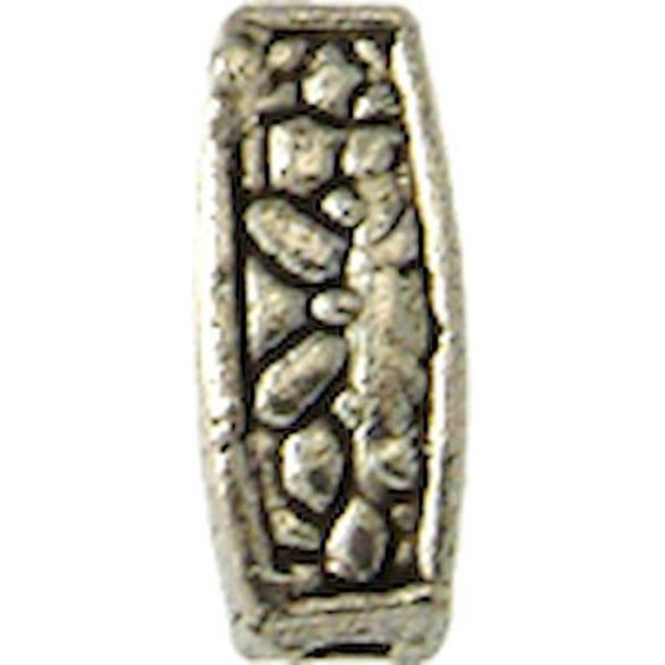 Perle metallrör 12 mm Silver 10 stycken Silver