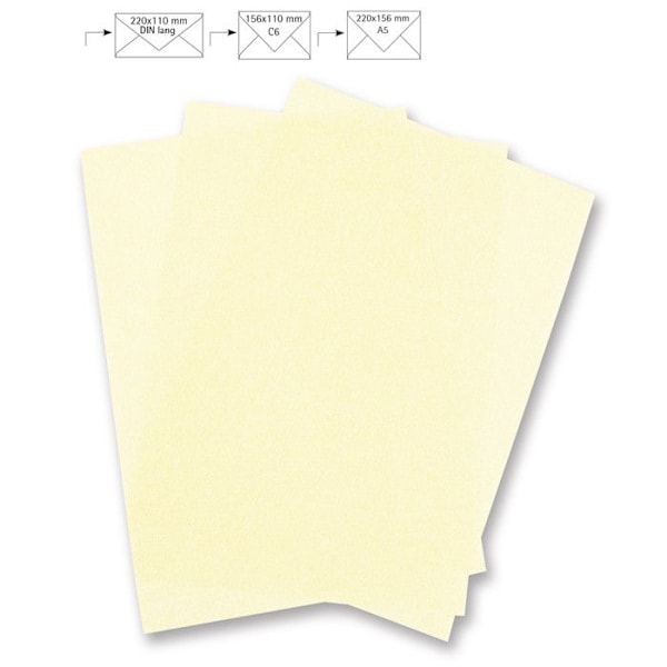 Parchmentblad A4 Elfenben 100g/m² 5 stycken Elfenben