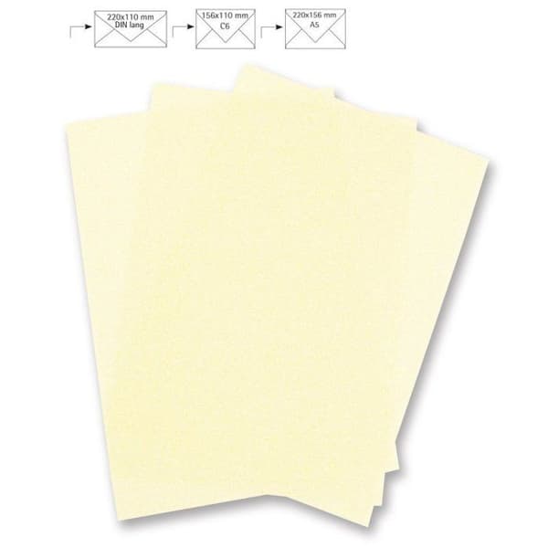 Parchmentblad A4 Elfenben 100g/m² 5 stycken Elfenbenskusten