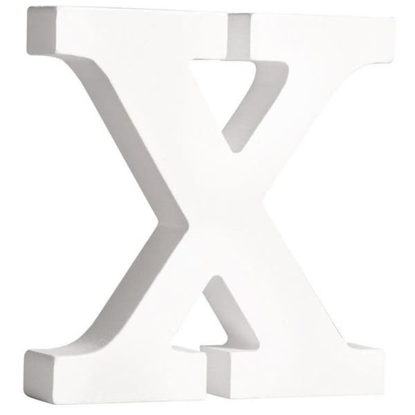 Brev MDF X, vit, 11cm, tjocklek 2cm