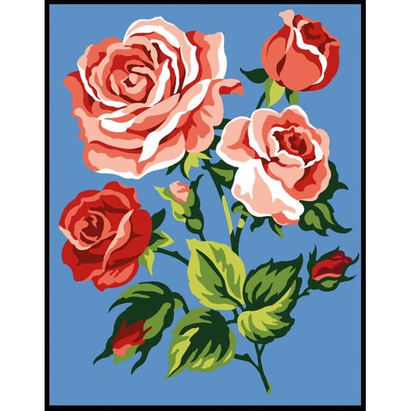 Kit Canevas Margot Rose 20x25 cm Ros