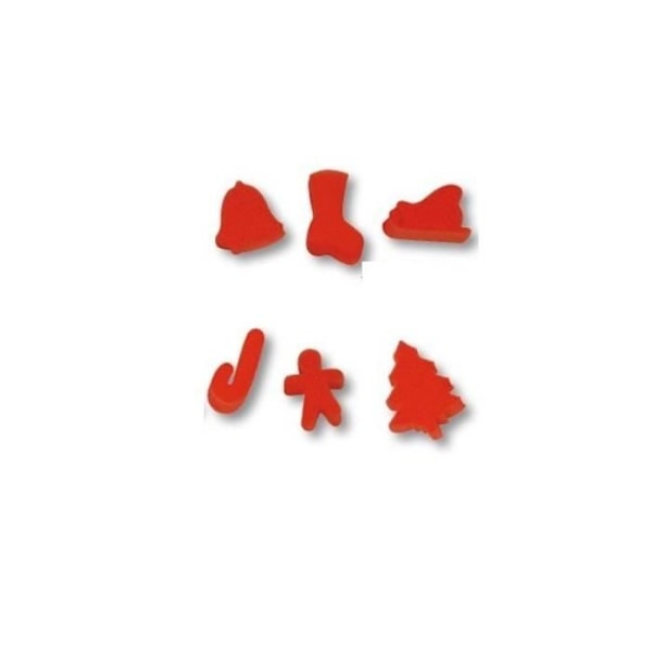 Sponge tamponger - Ej specificerad - Jul - 6 assorterade mönster - Höjd 6 cm - Flerfärgad