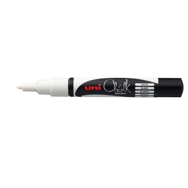 Posca - Kritmarker (krita) Fin spets Vit Vit