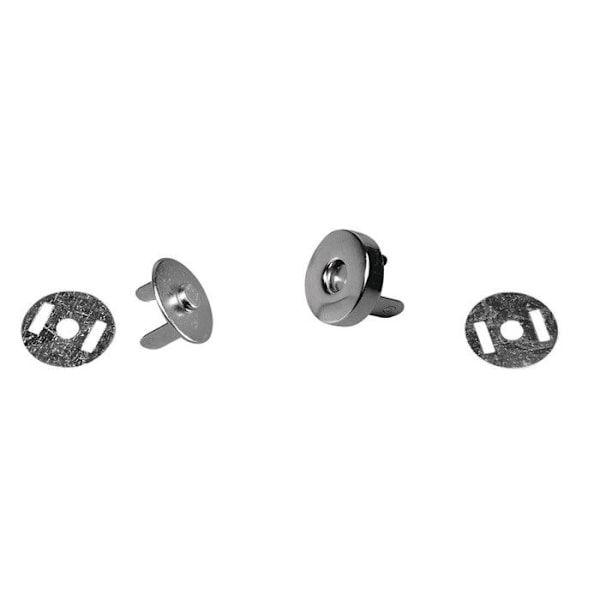 Magnetlås, 2 st, silver Pengar