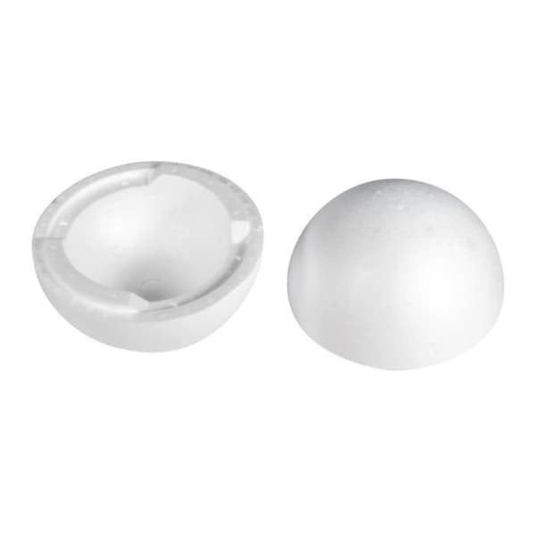 Polystyrenebollar - RAYHER - 15 cm ø - Vit färg - Blandad