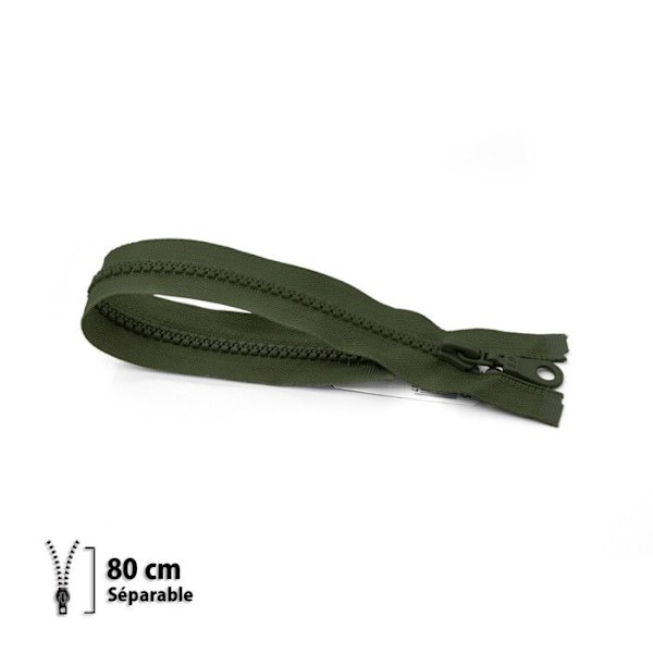 Fermeture éclair Z54 - moulée 6mm Séparable - 80 cm