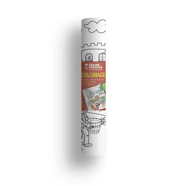Flytbar färgande självhäftande roller - 355 cm Vit
