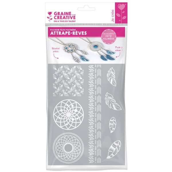 Graine Créative - Silkscreen schablon för polymerlera Drömfångare