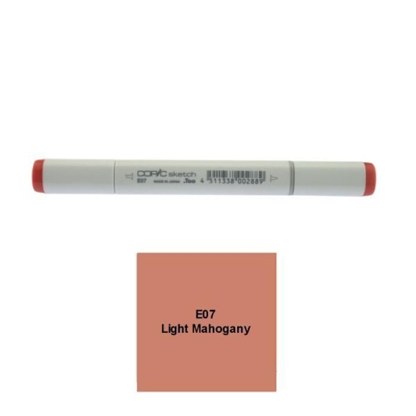 Marqueur - COPIC - Copic Sketch - Dubbel spets - Permanent - Opaqu Beige E07 Ljus Mahogny