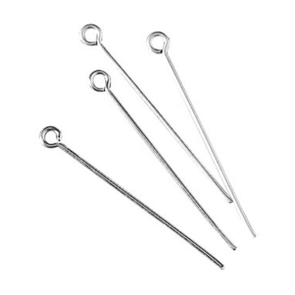 Clou / Tige med ögla Silver Ø 0,6 mm x 35mm 15 stycken