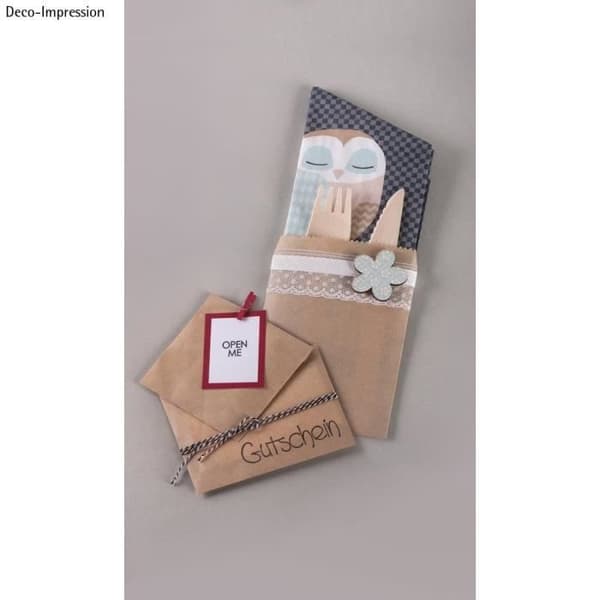 Papperspåse - RAYHER - 9x13cm - 60g/m2 - Paket med 20 stycken Brun