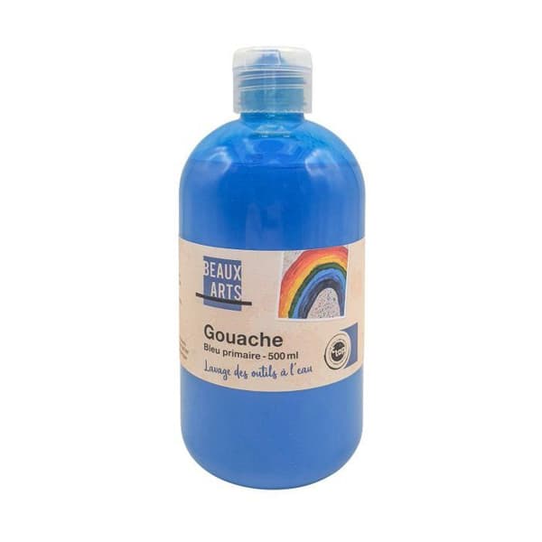MégaCréa DIY - Gouache tillverkad i Frankrike 500 ml - Primärblå
