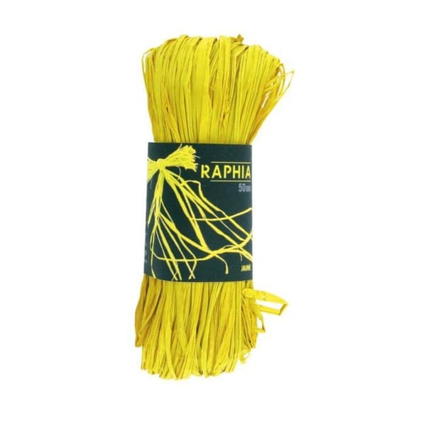 MégaCréa DIY - Vegetal Raffia Gul 50 g