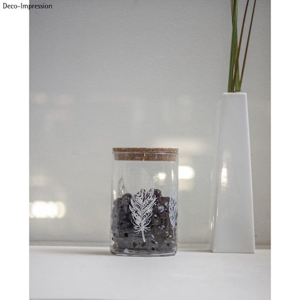 Glasbehållare Korklock 9,5 cm Höjd 16,5 cm