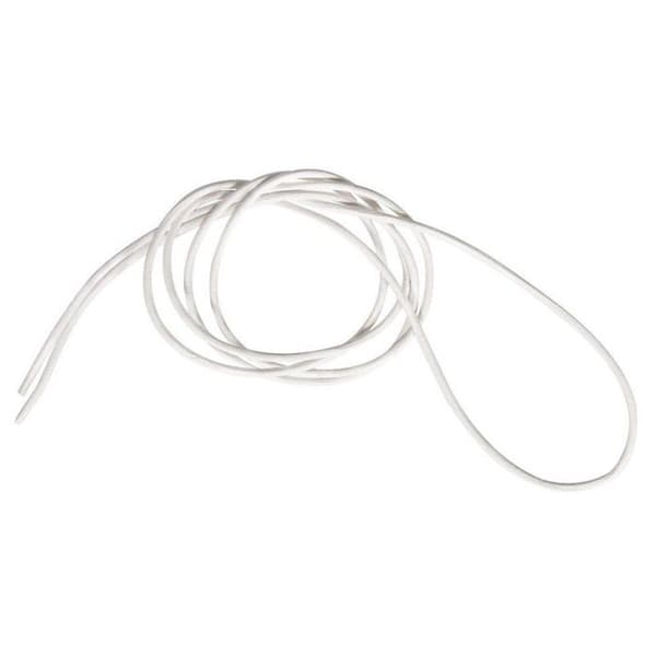 Runda remmar i nötläder, 2mm 100 cm, vit Vit