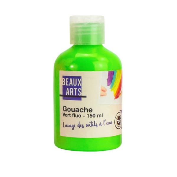 MégaCréa DIY - Fluorescerande gouache för barn Grön 150ml