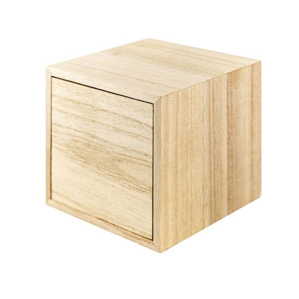 Modulär trälåda 10 cm S naturlig träfärg