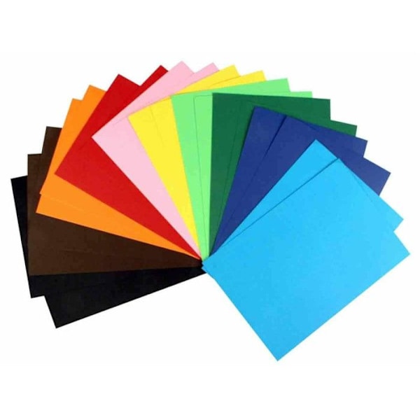 10 ark A4 220 gsm färgpapper - 10 färger