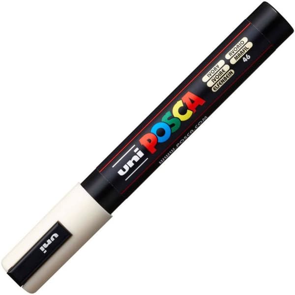 Marker - POSCA - Conical Medium Tip - Elfenben - Opaque - Raderbar Elfenbenskusten