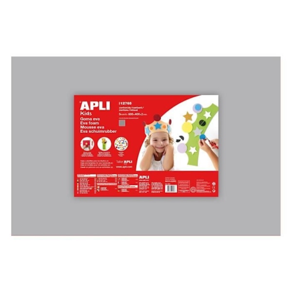 APLI 1 ark skumgummi - Grå Grå