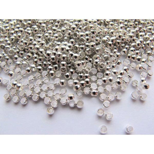 Graine Créative - Krosspärlor (Vikter) 2mm Silver 60 stycken Pengar
